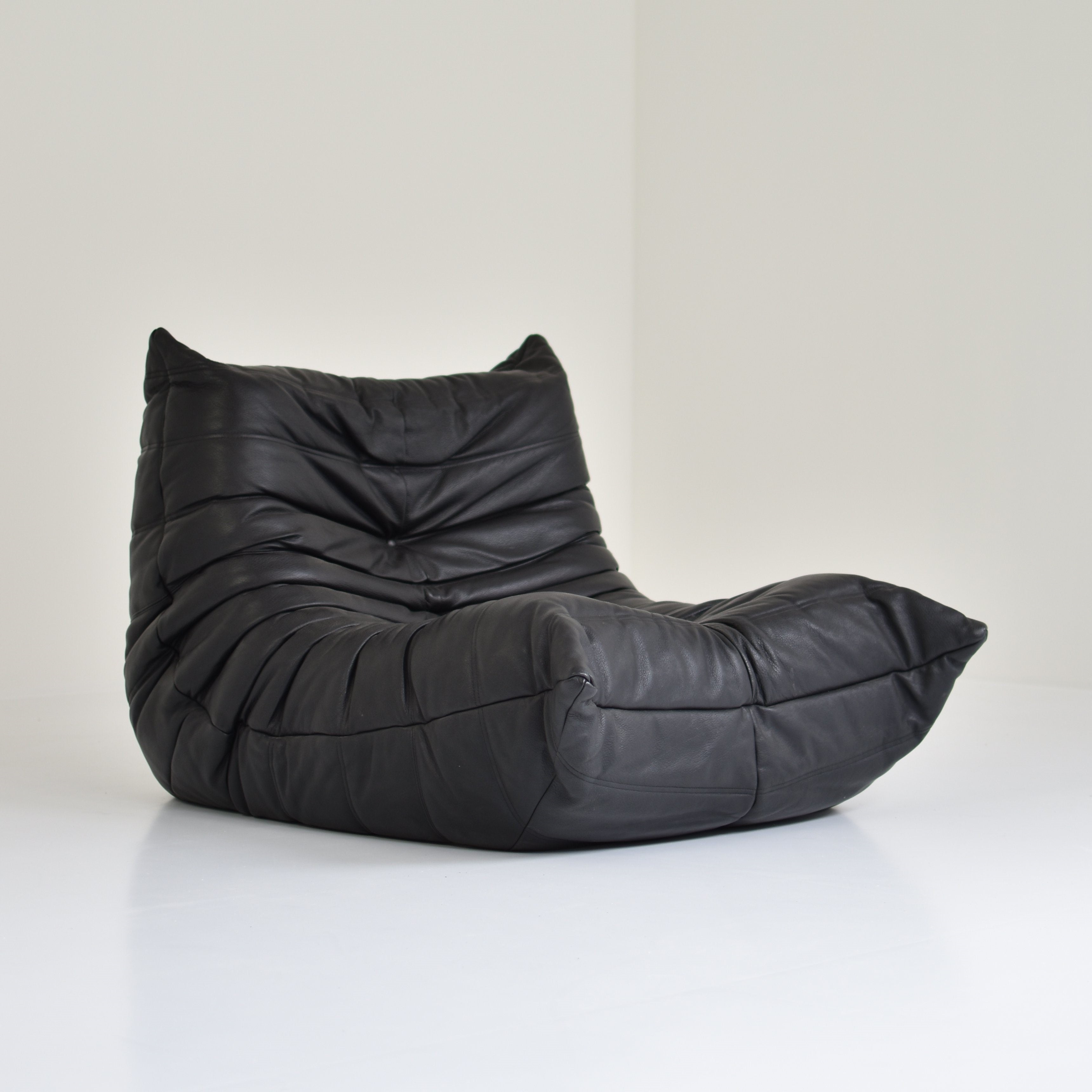 Togo Leather Chair And Ottoman Michel Ducaroy for Ligne Roset